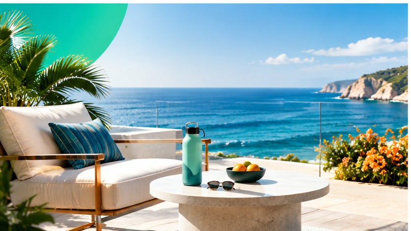 Seaside terrace with a view